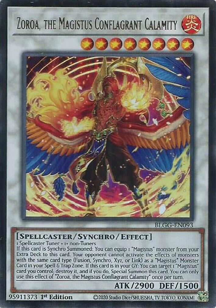 Image for Zoroa, the Magistus Conflagrant Calamity (BLGG-EN093) [Battles of Legend: Glorious Gallery] - YuGiOh