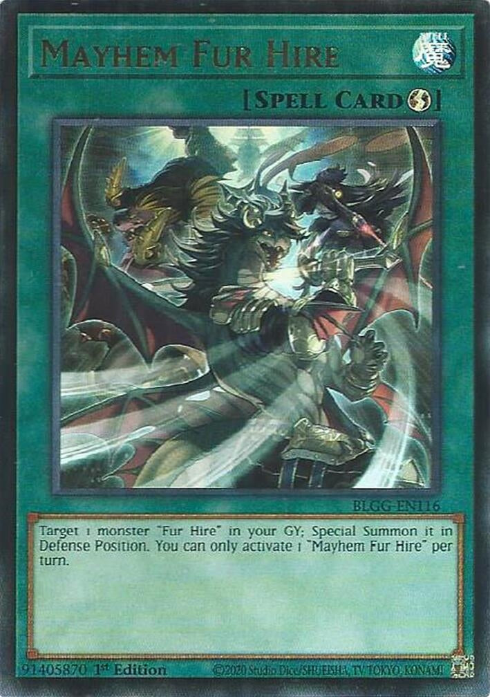 Image for Mayhem Fur Hire (BLGG-EN116) [Battles of Legend: Glorious Gallery] - YuGiOh