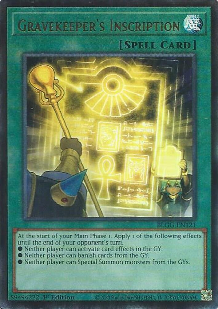 Image for Gravekeeper's Inscription (BLGG-EN121) [Battles of Legend: Glorious Gallery] - YuGiOh