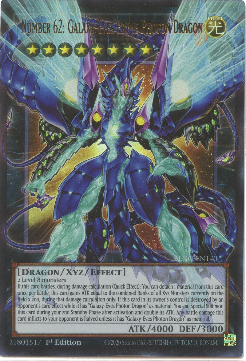 Image for Number 62: Galaxy-Eyes Prime Photon Dragon (BLGG-EN140) [Battles of Legend: Glorious Gallery] - YuGiOh