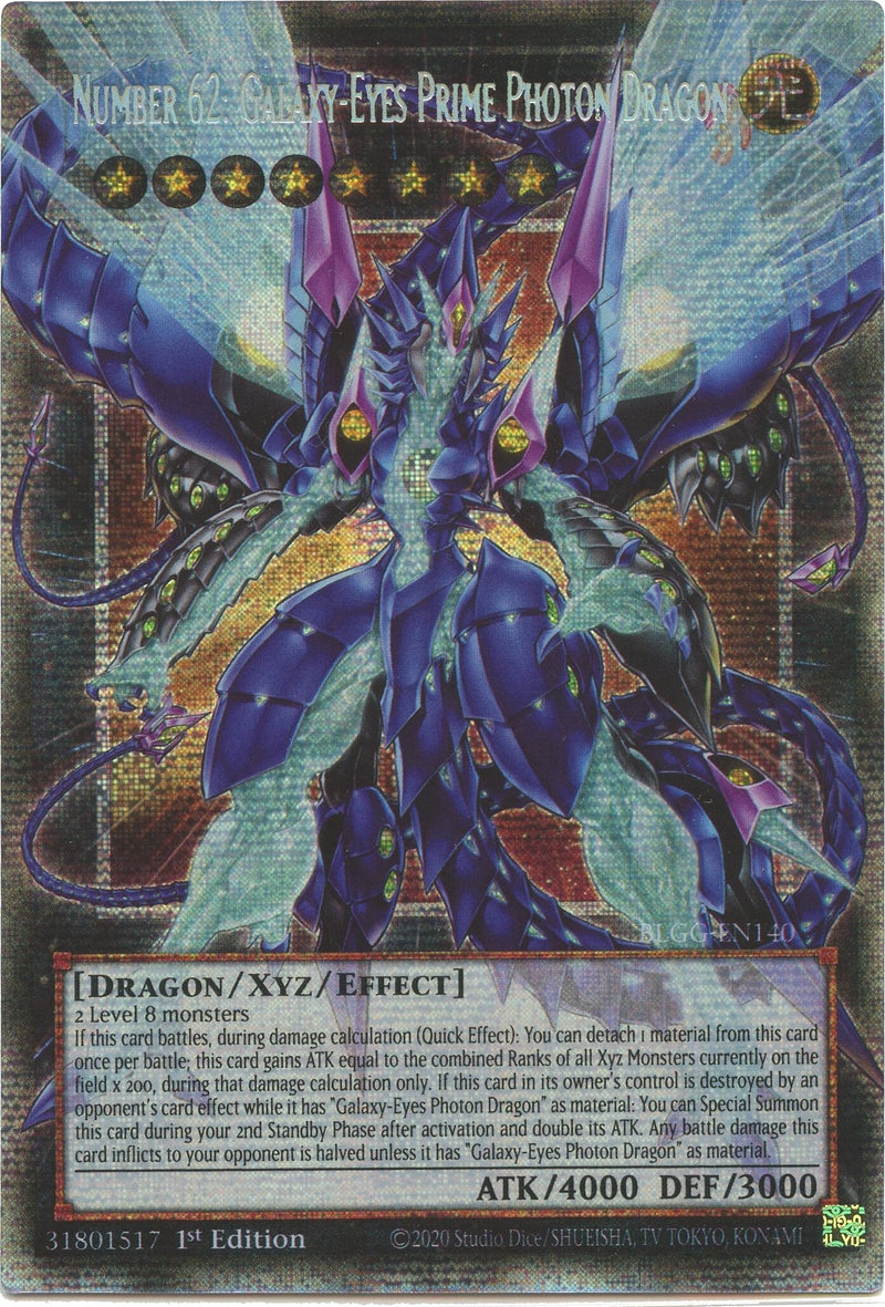 Image for Number 62: Galaxy-Eyes Prime Photon Dragon (Starlight Rare) (BLGG-EN140) [Battles of Legend: Glorious Gallery] - YuGiOh