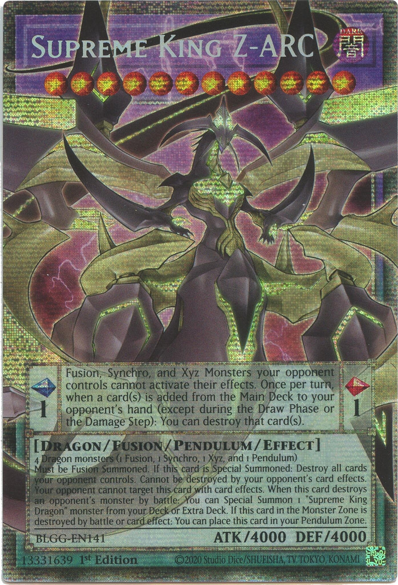 Image for Supreme King Z-ARC (Starlight Rare) (BLGG-EN141) [Battles of Legend: Glorious Gallery] - YuGiOh