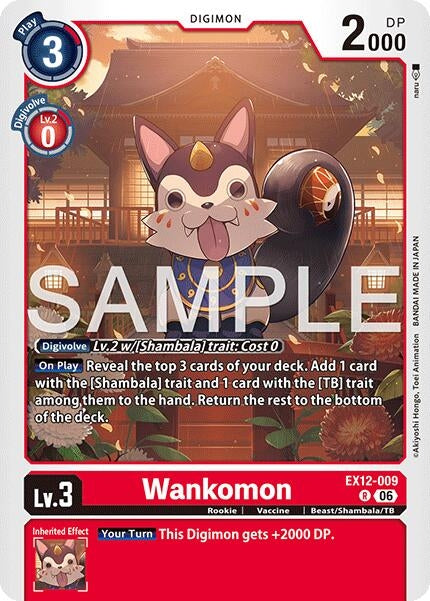 Image for Wankomon (EX12-009 R) [Digital World Shambala] {EX-12} - Digimon Card Game