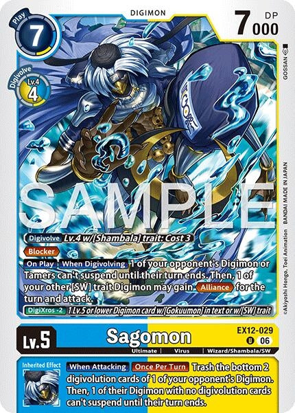 Image for Sagomon (EX12-029 U) [Digital World Shambala] {EX-12} - Digimon Card Game