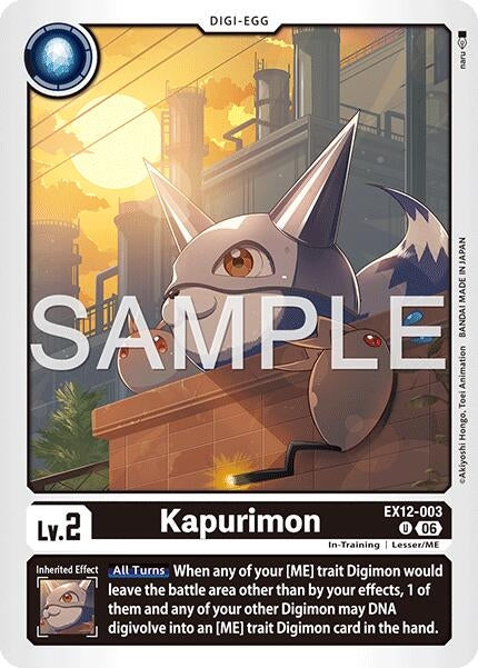 Image for Kapurimon (EX12-003 U) [Digital World Shambala] {EX-12} - Digimon Card Game