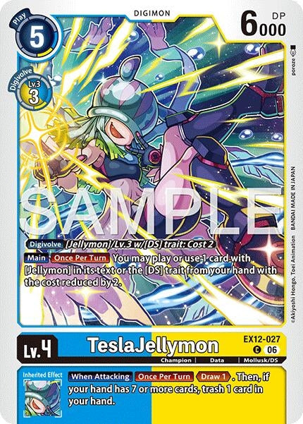 Image for TeslaJellymon (EX12-027 C) [Digital World Shambala] {EX-12} - Digimon Card Game