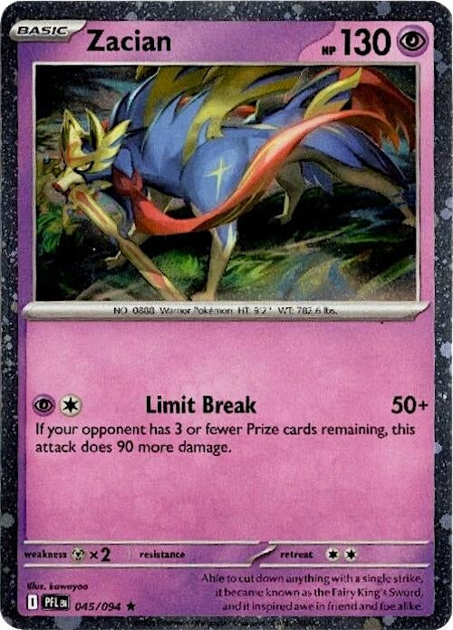 Image for Zacian - 045/094 (Cosmos Holo) (045/094) [Blister Exclusives] - Pokemon