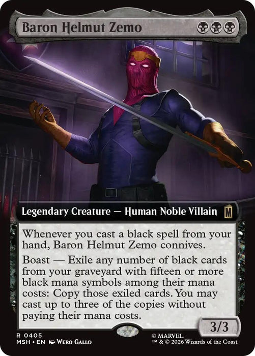 Image for Baron Helmut Zemo (Extended Art) (405) [Marvel Super Heroes] - Magic: The Gathering