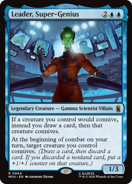 Image for Leader, Super-Genius (64) [Marvel Super Heroes] - Magic: The Gathering