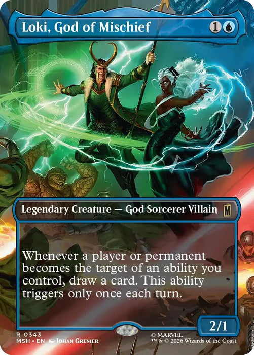 Image for Loki, God of Mischief (Borderless) (343) [Marvel Super Heroes] - Magic: The Gathering
