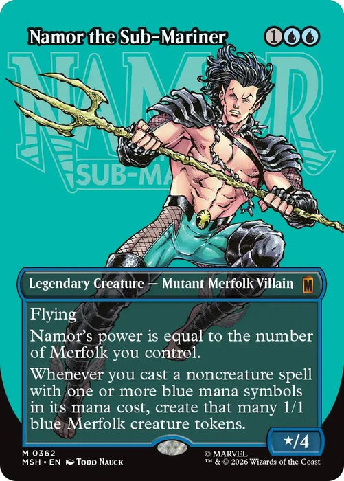 Image for Namor the Sub-Mariner (Borderless) (362) [Marvel Super Heroes] - Magic: The Gathering