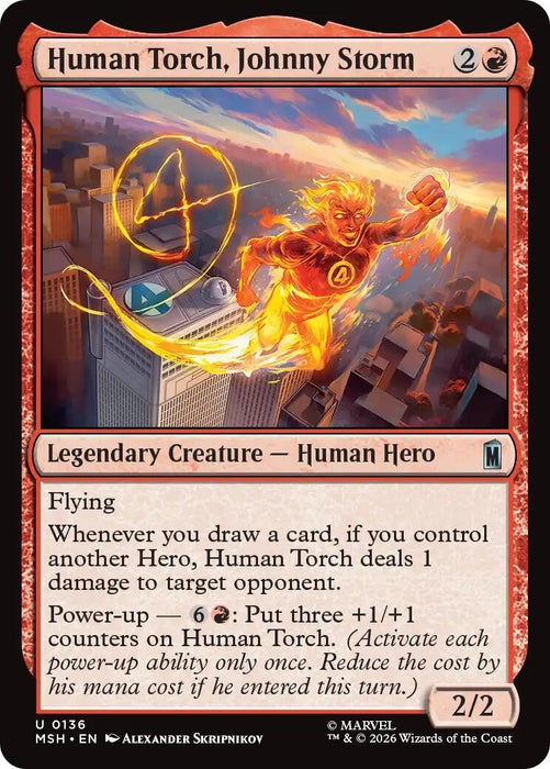 Image for Human Torch, Johnny Storm (136) [Marvel Super Heroes] - Magic: The Gathering