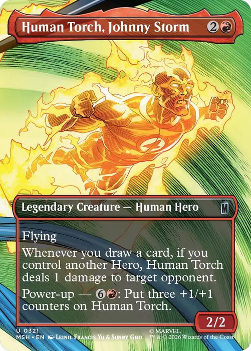 Image for Human Torch, Johnny Storm (Borderless) (321) [Marvel Super Heroes] - Magic: The Gathering