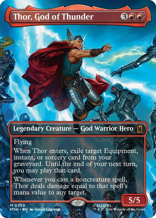 Image for Thor, God of Thunder (Borderless) (0338) (338) [Marvel Super Heroes] - Magic: The Gathering