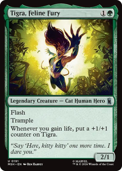Image for Tigra, Feline Fury (191) [Marvel Super Heroes] - Magic: The Gathering