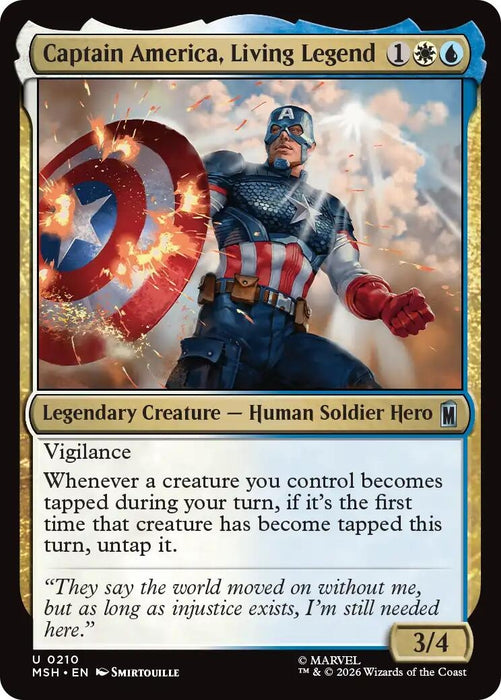 Image for Captain America, Living Legend (210) [Marvel Super Heroes] - Magic: The Gathering
