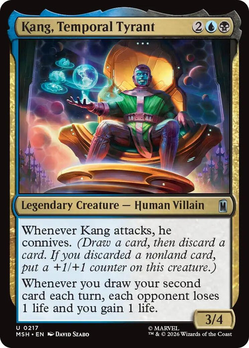 Image for Kang, Temporal Tyrant (217) [Marvel Super Heroes] - Magic: The Gathering