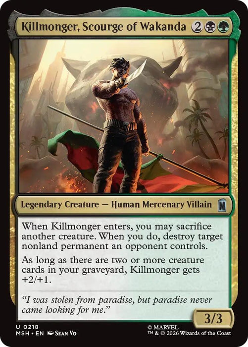 Image for Killmonger, Scourge of Wakanda (218) [Marvel Super Heroes] - Magic: The Gathering