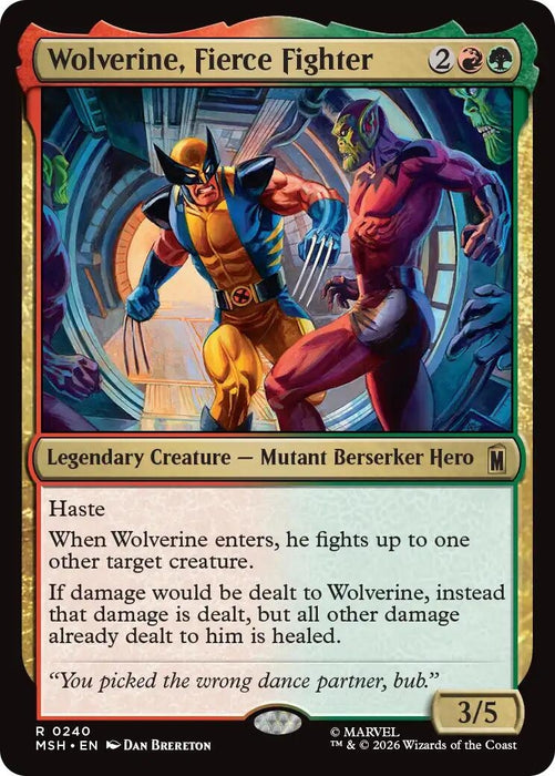 Image for Wolverine, Fierce Fighter (240) [Marvel Super Heroes] - Magic: The Gathering