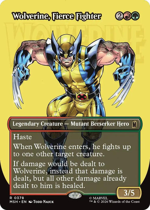 Image for Wolverine, Fierce Fighter (Borderless) (378) [Marvel Super Heroes] - Magic: The Gathering