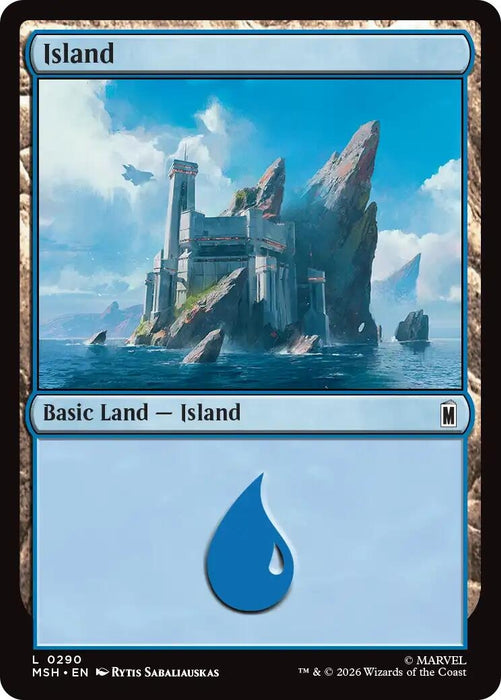 Image for Island (0290) (290) [Marvel Super Heroes] - Magic: The Gathering