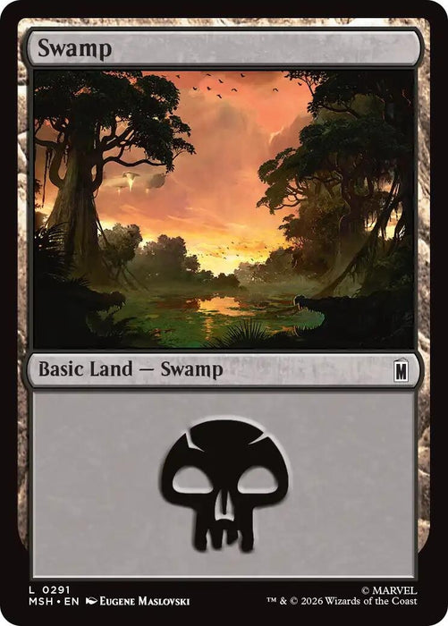 Image for Swamp (0291) (291) [Marvel Super Heroes] - Magic: The Gathering