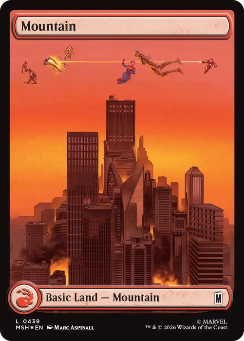 Image for Mountain (0439) (Surge Foil) (439) [Marvel Super Heroes] - Magic: The Gathering