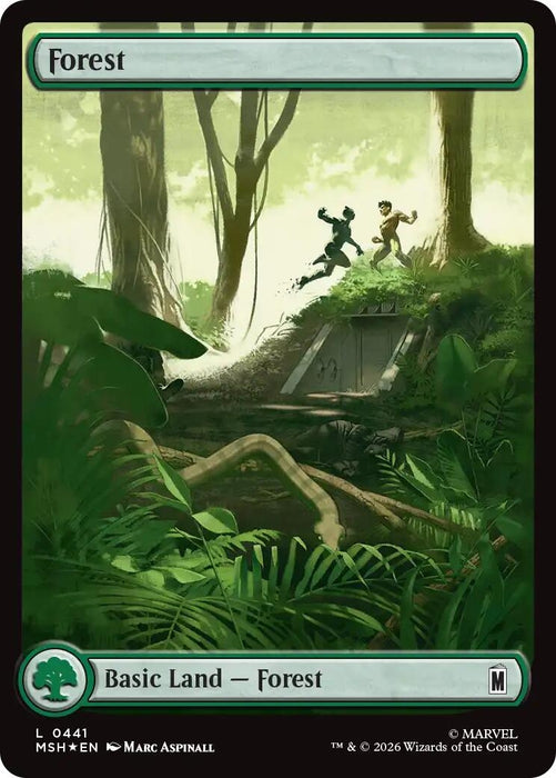 Image for Forest (0441) (Surge Foil) (441) [Marvel Super Heroes] - Magic: The Gathering
