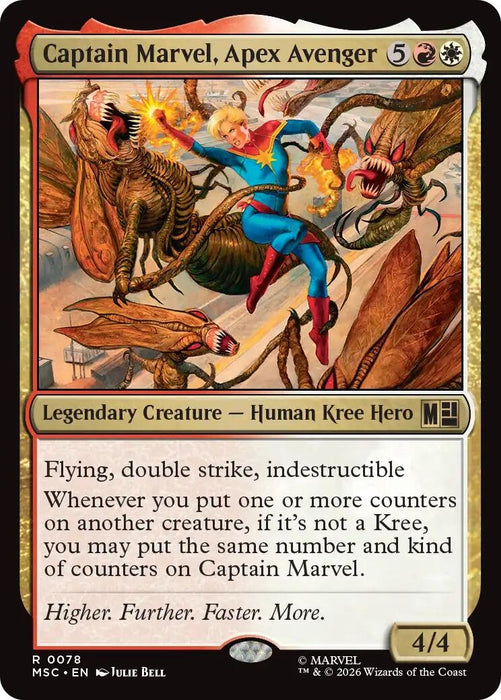 Image for Captain Marvel, Apex Avenger (78) [Commander: Marvel Super Heroes] - Magic: The Gathering