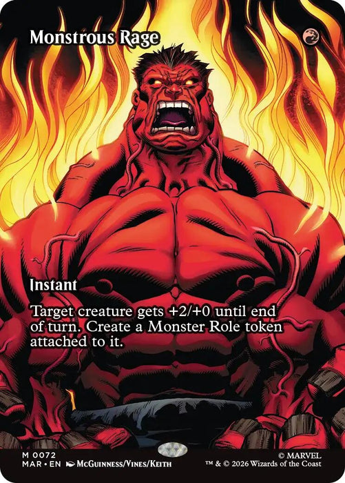 Image for Monstrous Rage (Borderless) (72) [Marvel Universe Eternal-Legal] - Magic: The Gathering