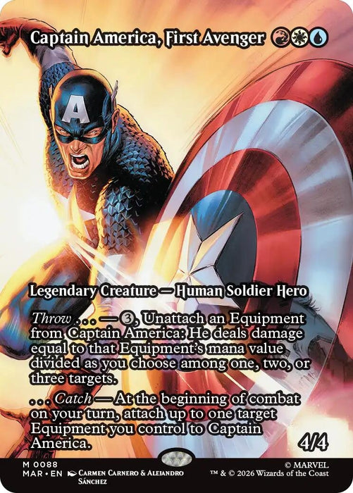 Image for Captain America, First Avenger (Borderless) (88) [Marvel Universe Eternal-Legal] - Magic: The Gathering