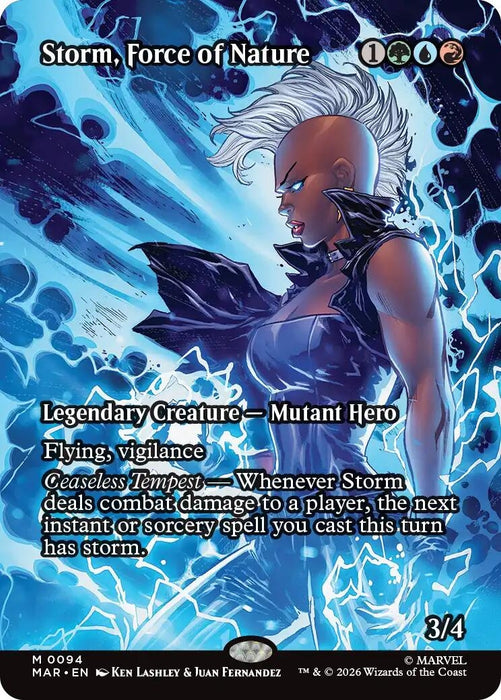 Image for Storm, Force of Nature (Borderless) (94) [Marvel Universe Eternal-Legal] - Magic: The Gathering