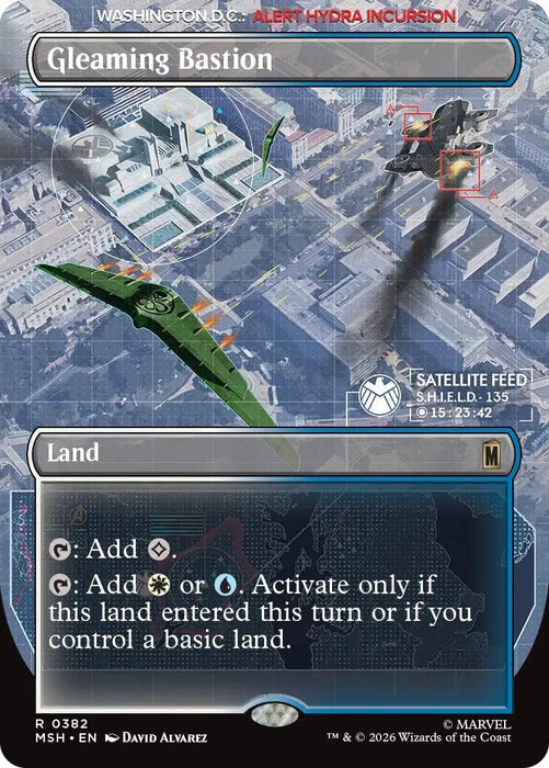 Image for Gleaming Bastion (Borderless) (382) [Marvel Super Heroes] - Magic: The Gathering