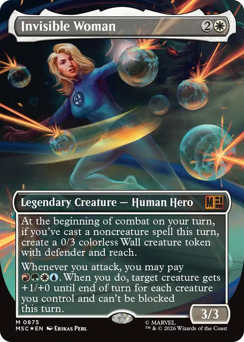 Image for Invisible Woman (Borderless) (Surge Foil) (875) [Commander: Marvel Super Heroes] - Magic: The Gathering