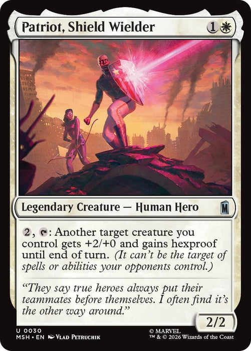 Image for Patriot, Shield Wielder (30) [Marvel Super Heroes] - Magic: The Gathering