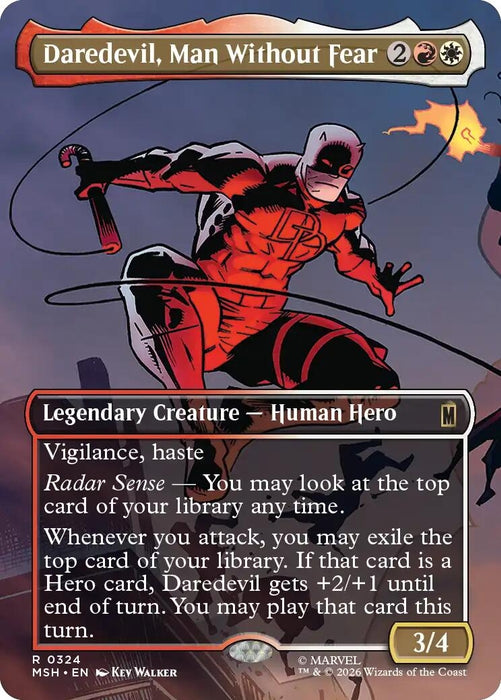Image for Daredevil, Man Without Fear (Borderless) (0324) (324) [Marvel Super Heroes] - Magic: The Gathering