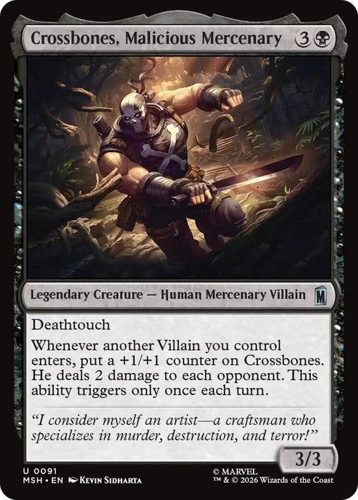 Image for Crossbones, Malicious Mercenary (91) [Marvel Super Heroes] - Magic: The Gathering