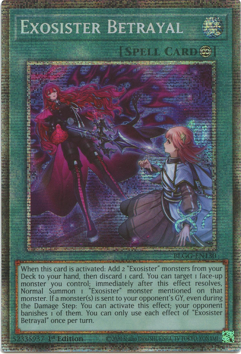 Image for Exosister Betrayal (Starlight Rare) (BLGG-EN130) [Battles of Legend: Glorious Gallery] - YuGiOh