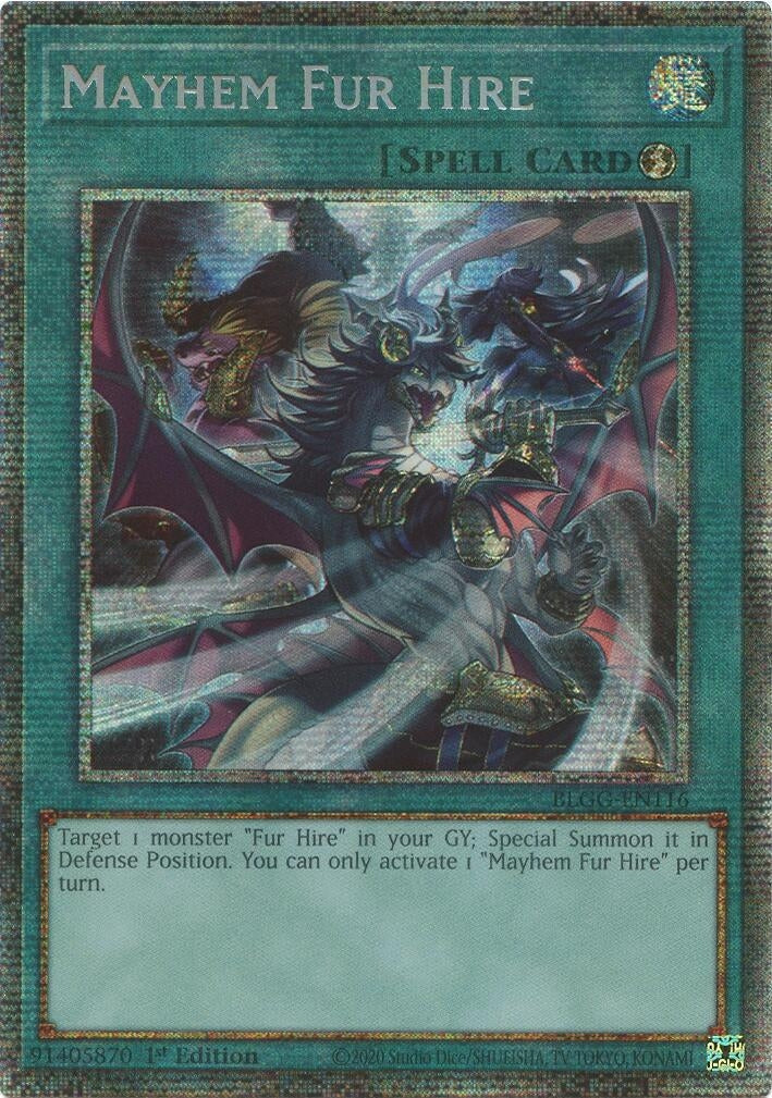 Image for Mayhem Fur Hire (Starlight Rare) (BLGG-EN116) [Battles of Legend: Glorious Gallery] - YuGiOh