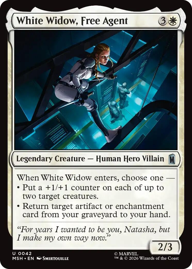 Image for White Widow, Free Agent (42) [Marvel Super Heroes] - Magic: The Gathering