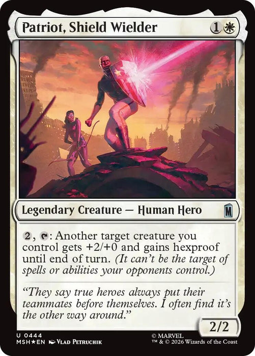 Image for Patriot, Shield Wielder (Surge Foil) (444) [Marvel Super Heroes] - Magic: The Gathering