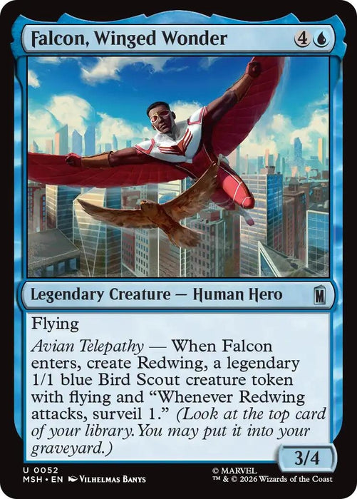 Image for Falcon, Winged Wonder (52) [Marvel Super Heroes] - Magic: The Gathering