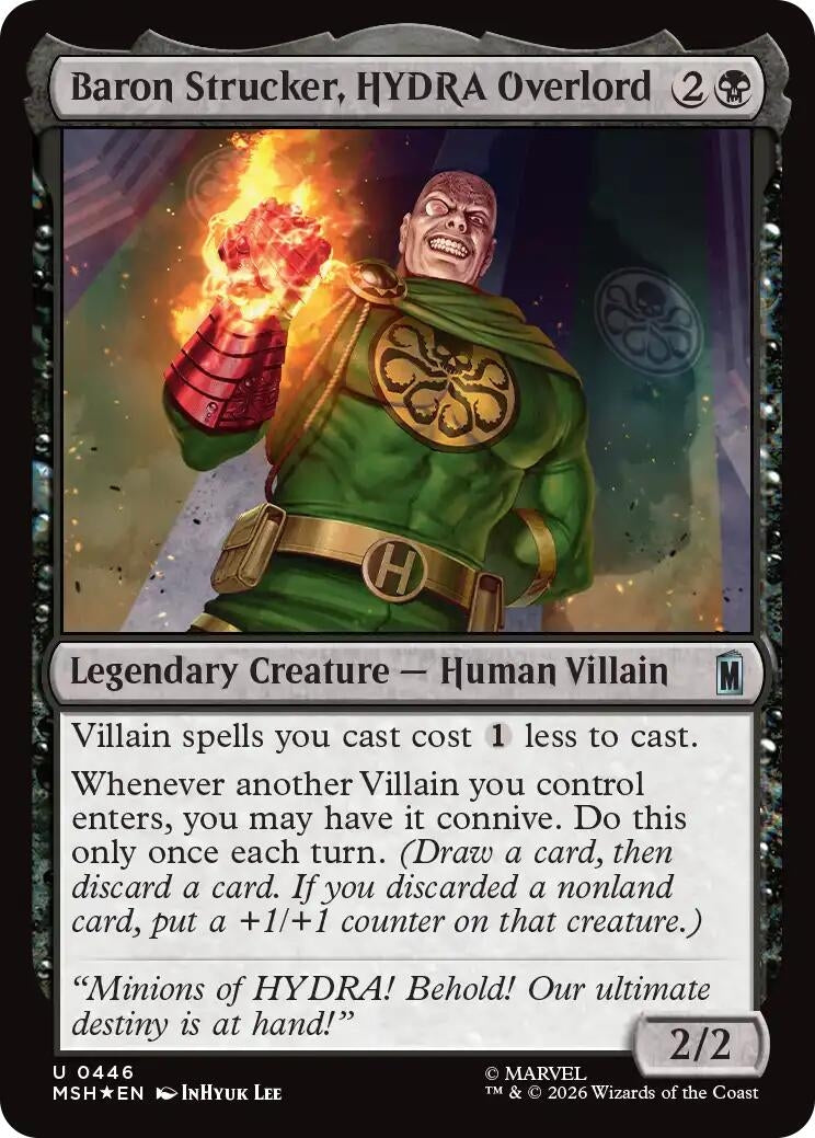 Image for Baron Strucker, HYDRA Overlord (Surge Foil) (446) [Marvel Super Heroes] - Magic: The Gathering