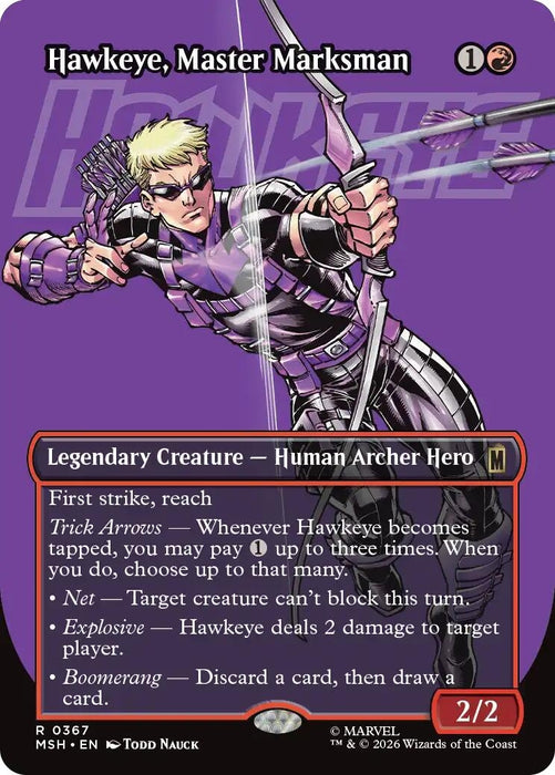 Image for Hawkeye, Master Marksman (Borderless) (367) [Marvel Super Heroes] - Magic: The Gathering