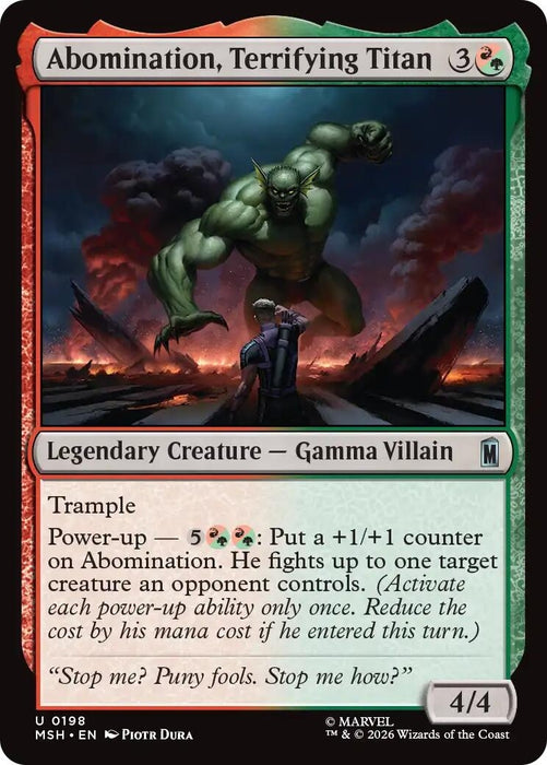 Image for Abomination, Terrifying Titan (198) [Marvel Super Heroes] - Magic: The Gathering