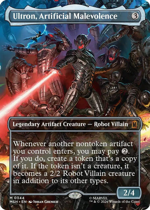 Image for Ultron, Artificial Malevolence (Borderless) (0344) (344) [Marvel Super Heroes] - Magic: The Gathering