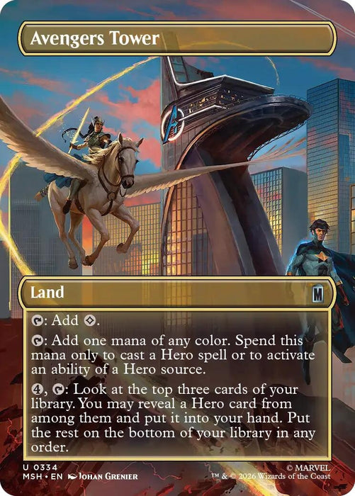 Image for Avengers Tower (Borderless) (334) [Marvel Super Heroes] - Magic: The Gathering