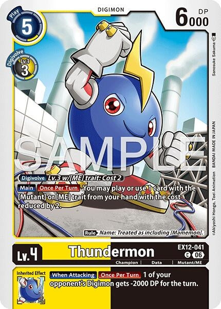 Image for Thundermon (EX12-041 C) [Digital World Shambala] {EX-12} - Digimon Card Game