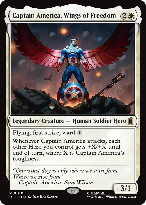 Image for Captain America, Wings of Freedom (10) [Marvel Super Heroes] - Magic: The Gathering