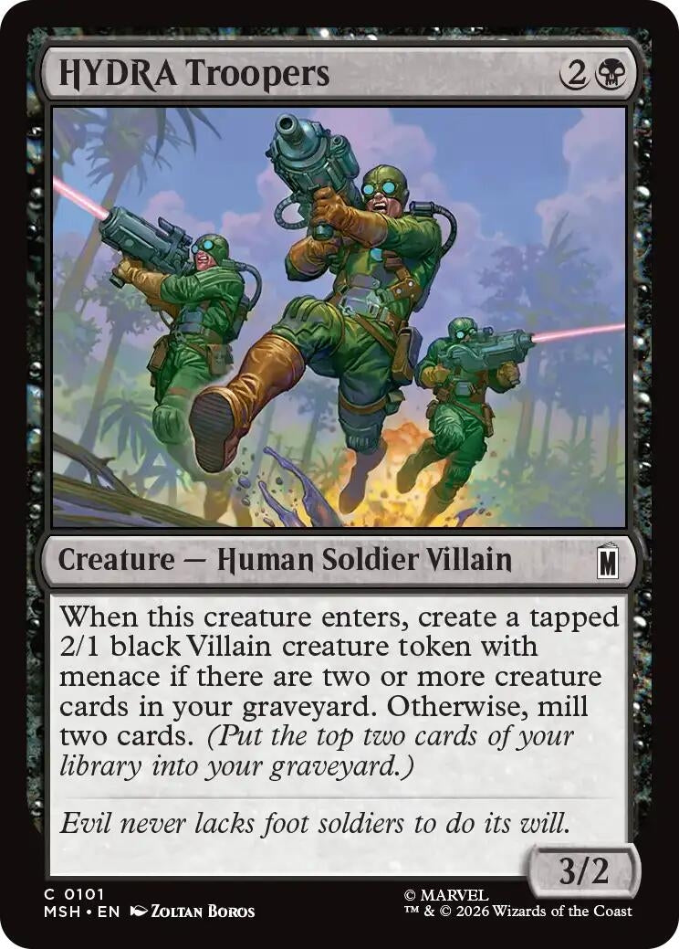 Image for HYDRA Troopers (101) [Marvel Super Heroes] - Magic: The Gathering